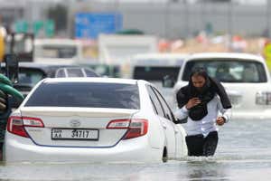 rainstorm in Dubai, United Arab Emirates, on Wednesday, April 17, 2024